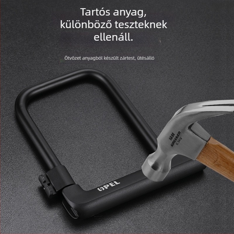 OPEL U-alakú kerékpárzár, metal, vízálló, testreszabható