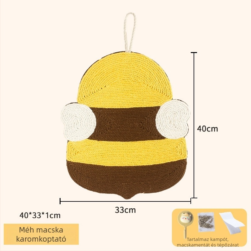 Sizál macska kaparópad, kopásálló, falra szerelhető függőleges kaparópanel, kanapévédelem, macska kellékek