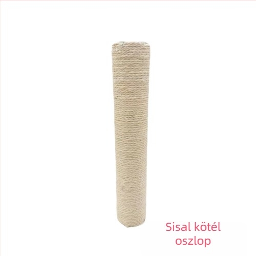 Macska mászóoszlop – DIY készlet Kraft papírtömlével és kenderzsinórral, egyszerű stílusú, Charming Pet