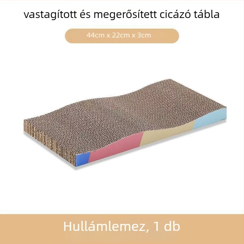 Macska karmolódeszka és macskaház hullámkartonból – önálló szórakozás, unaloműzés, aranyos stílus (Márka: Powerful Factory)