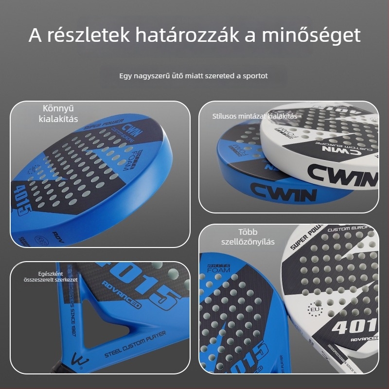 Kaiwei karbon szálas teniszütő, tömeg 95–100 g, G2 markolat, közvetlen ütés