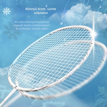 Saisilon badmintonütő, szénszálas váz, súly 80–84 g, fogantyú G5