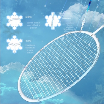 Saisilon badmintonütő, szénszálas váz, súly 80–84 g, fogantyú G5