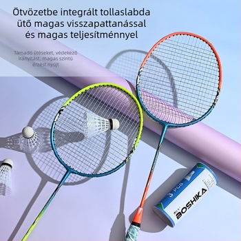 Boshi Card tollaslabda ütő készlet vasötvözet váz és nejlon húrok (2 ütő, 1 táska)