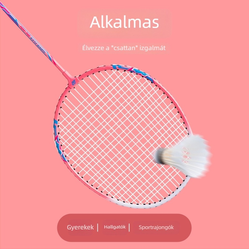 Dingli tollaslabdaütő vasötvözet kerettel, nylon zsinórral, közvetlen ütés, 95–100 g, fogantyú G3