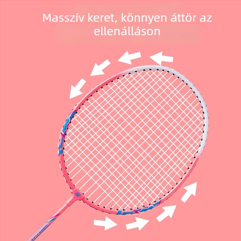 Dingli tollaslabdaütő vasötvözet kerettel, nylon zsinórral, közvetlen ütés, 95–100 g, fogantyú G3