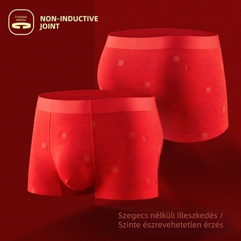 Három darabos Modal férfi boxeralsó virágmintával, középmagas derekú, pamut belső rész (90–95% pamut), kötött anyag