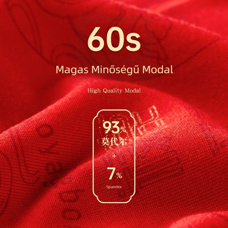 Három darabos Modal férfi boxeralsó virágmintával, középmagas derekú, pamut belső rész (90–95% pamut), kötött anyag