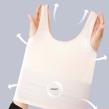 WB0135 Lányoknak szóló modál hosszú mellény, bélés 100% pamut, 90–95% modál, rögzített dupla vállpánt, izzadságot felszívó