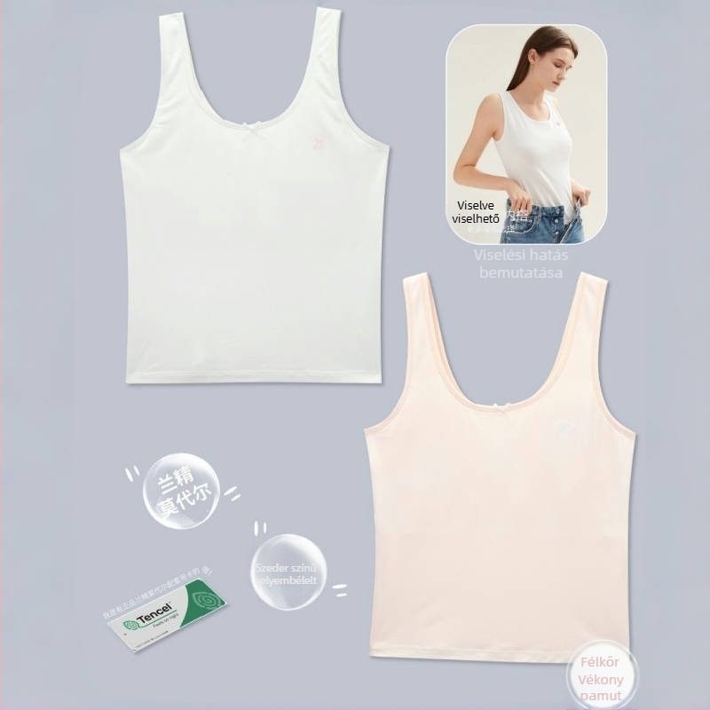 WB0135 Lányoknak szóló modál hosszú mellény, bélés 100% pamut, 90–95% modál, rögzített dupla vállpánt, izzadságot felszívó