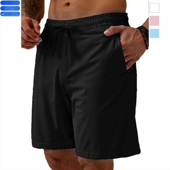 Férfi nyári gyorsszáradó strandrövidnadrág – pamutkeverék, poliészter, egyenes szabás, micro-bounce rugalmasság, edzés stílus