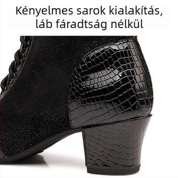 Latin tánc cipők nőknek, gumitalpú, felső rész: más anyag, csúszásmentes és kopásálló