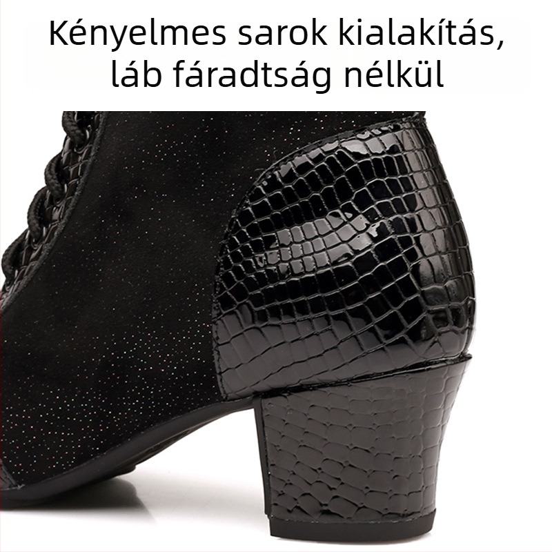 Latin tánc cipők nőknek, gumitalpú, felső rész: más anyag, csúszásmentes és kopásálló