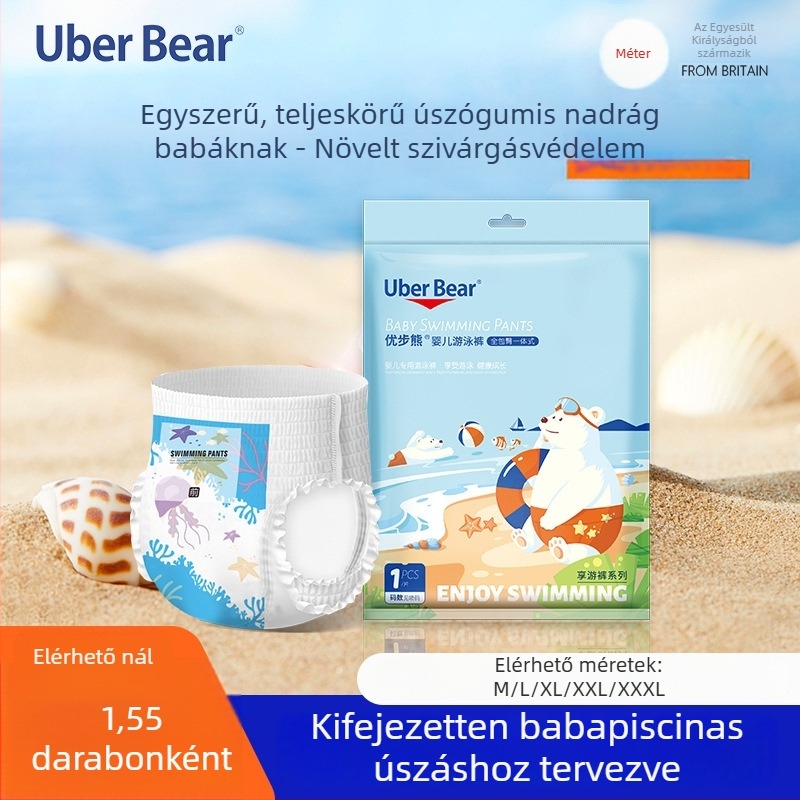 Csecsemők úszópelenka nadrág, fűzős kialakítással - 80 db/csomag, 3 éves szavatosság, 0-3 éveseknek
