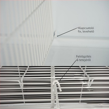 Hamster ketrecrács – rozsdamentes acélból, hordozható, téglalap alakú, Pet Royal House márka, hamsterek számára