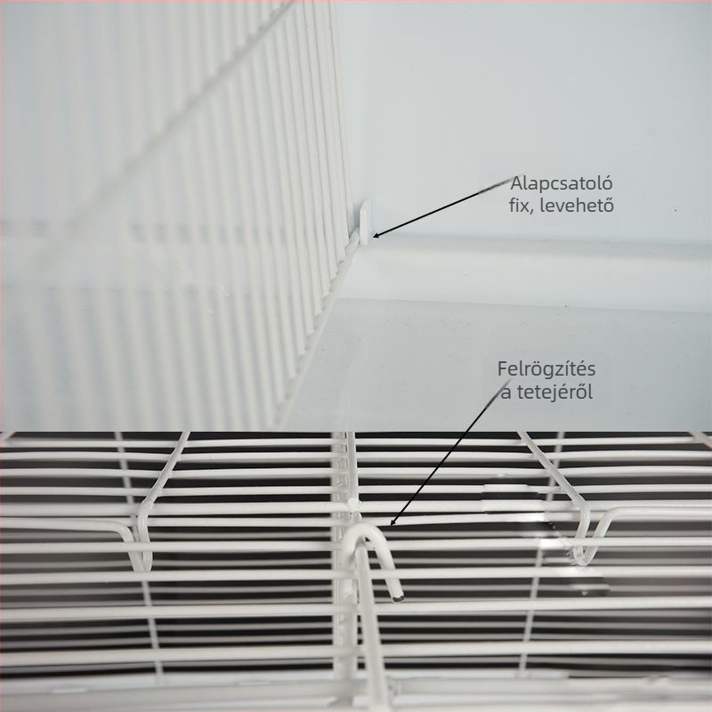 Hamster ketrecrács – rozsdamentes acélból, hordozható, téglalap alakú, Pet Royal House márka, hamsterek számára