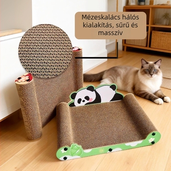 Macska karmolás deszka gofrált papírból – tartós, nem szakad szét, karcolásálló; rajzfilm stílus; Modell MZB1601; Csomagolás: 1; minden évszak használatra