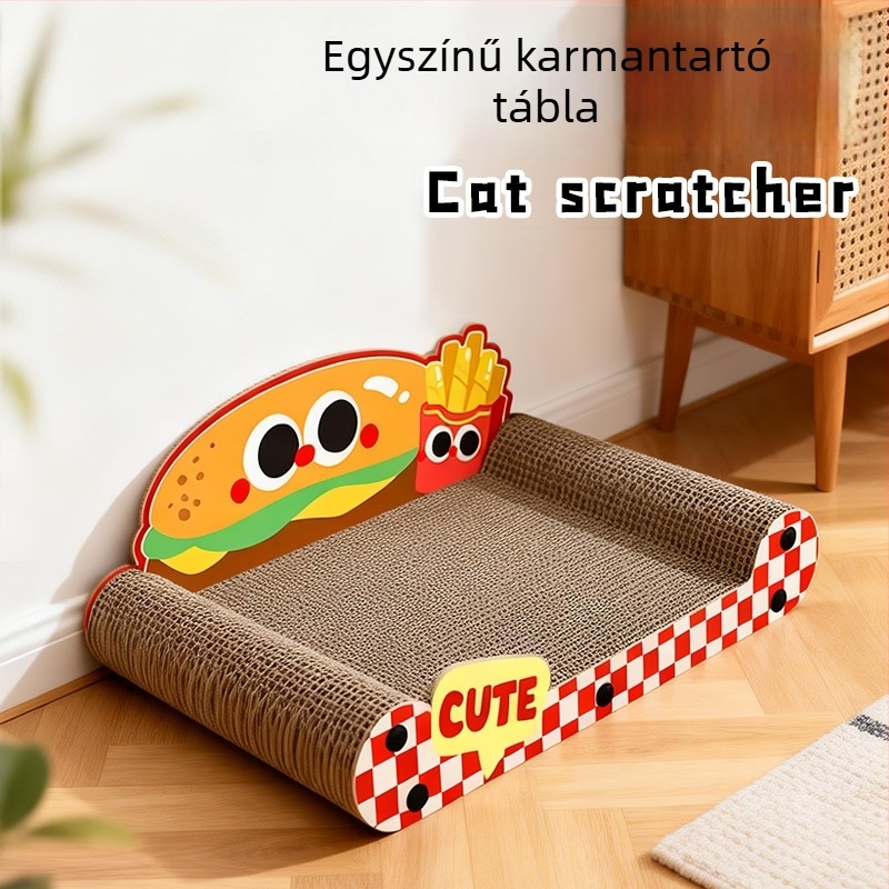 Macska karmolás deszka gofrált papírból – tartós, nem szakad szét, karcolásálló; rajzfilm stílus; Modell MZB1601; Csomagolás: 1; minden évszak használatra