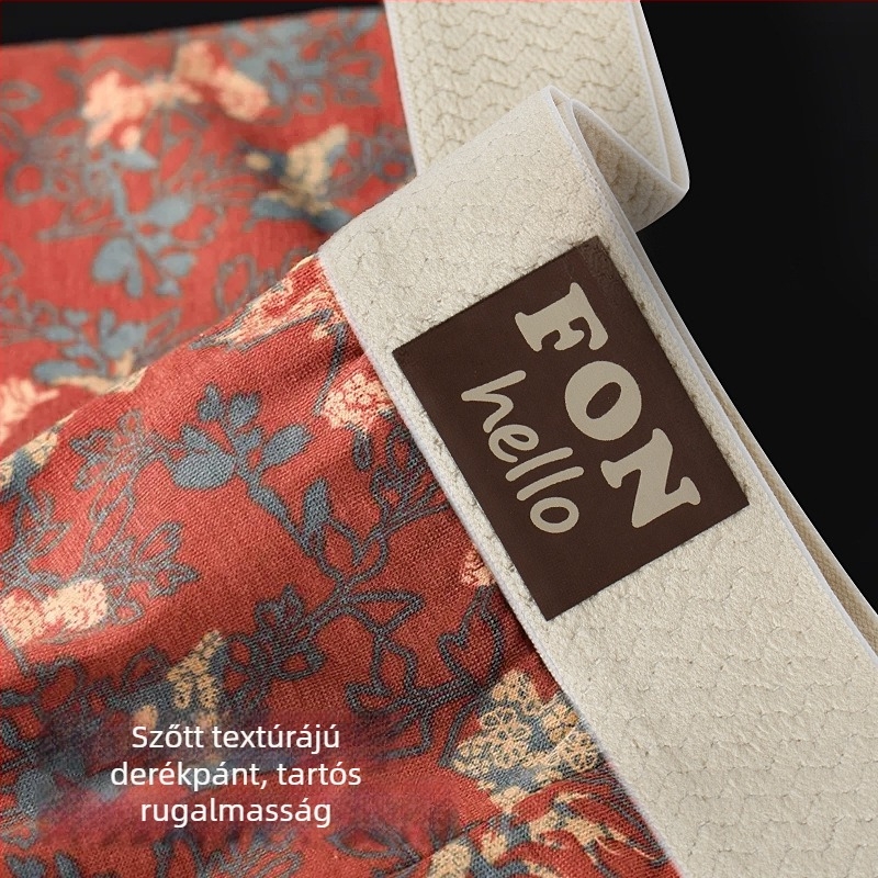 Férfi boxeralsónemű 95–100% pamutból, lélegző és antibakteriális, középmagas derekú, ágyék része viszkóz béléssel