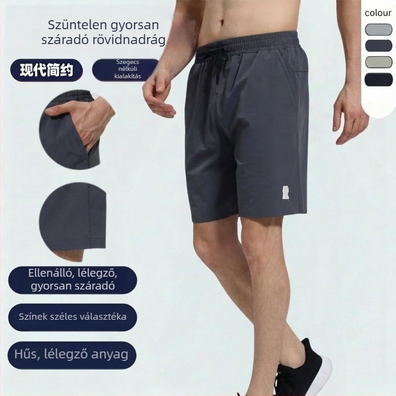 Férfi rövidnadrág, lazított szabás, Nylon 90% / Spandex 10%, Enyhe elasztikusság, Minimalista stílus