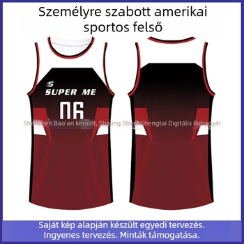 Sportos mellény ujjatlan, digitális nyomtatás, 100% poliészter