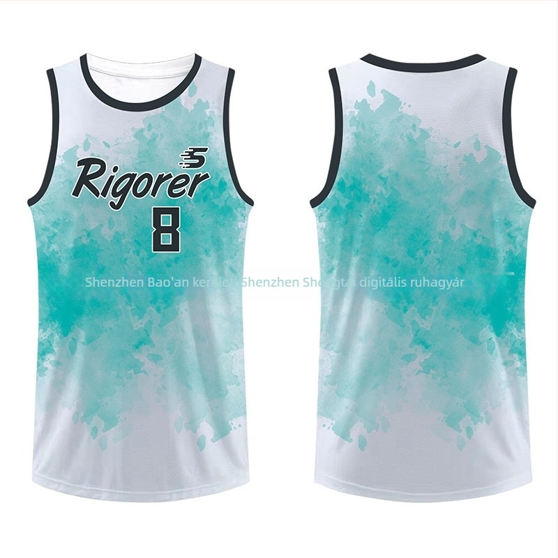 Sportos mellény ujjatlan, digitális nyomtatás, 100% poliészter