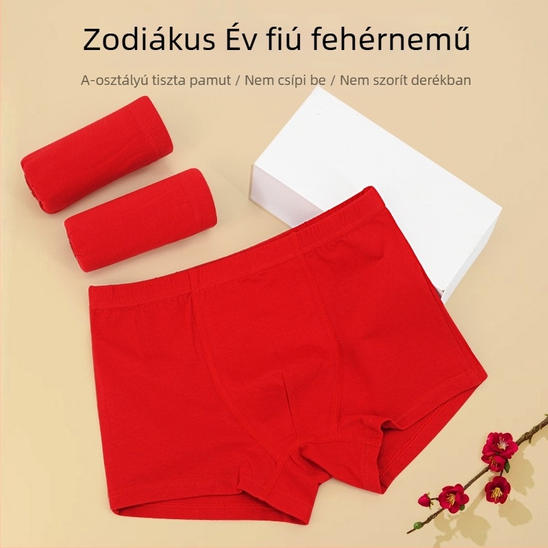 Piros pamut boxeralsó fiúknak, Kígyó éve, 8 éves kortól