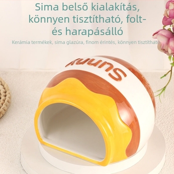 Kerámia hörcsög odú, kerek alak, vízálló, beltéri használatra