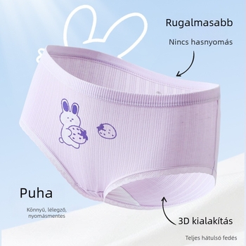 Lánygyermekeknek pamut alsónadrág, antibakteriális, középmagas derekú, 95% pamut, 8 év feletti gyermekeknek
