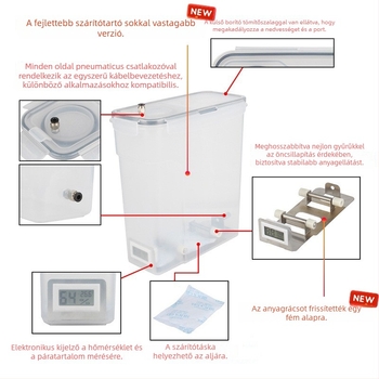 3D nyomtató fogyóeszközök szárazító doboza — por- és nedvességálló zárt tároló, műanyag kivitel, márka 3ds way