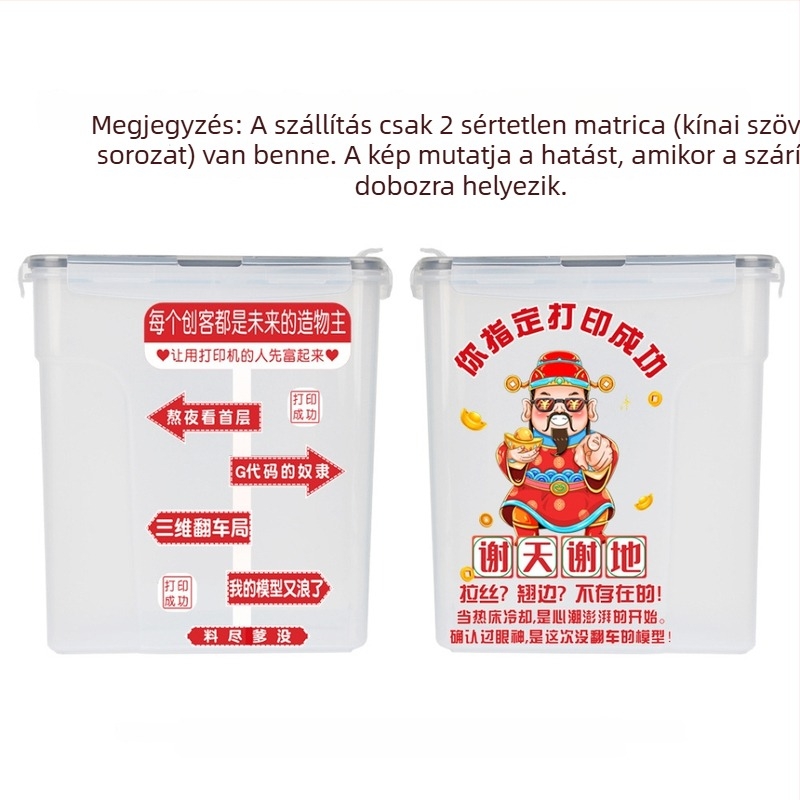 3D nyomtató fogyóeszközök szárazító doboza — por- és nedvességálló zárt tároló, műanyag kivitel, márka 3ds way