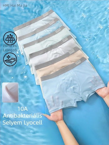 Ifjúsági boxeralsó ice silkból, varrat nélküli dizájn, középső derekú, A-osztályú biztonság, uniszex gyerekeknek