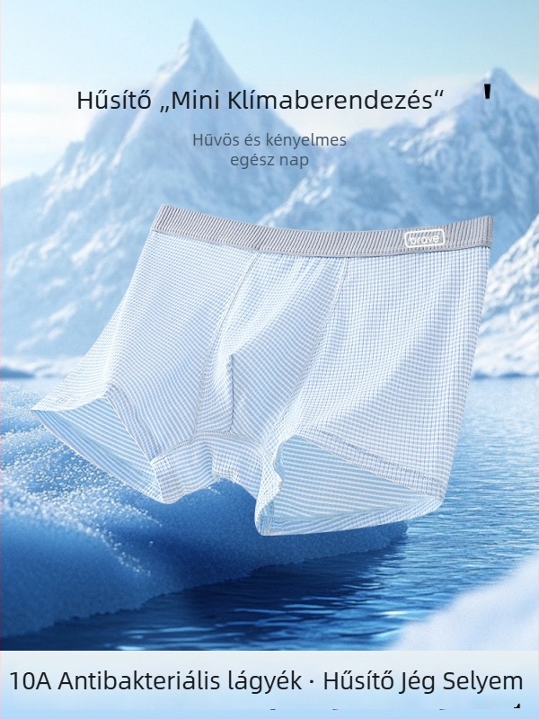 Ifjúsági boxeralsó ice silkból, varrat nélküli dizájn, középső derekú, A-osztályú biztonság, uniszex gyerekeknek