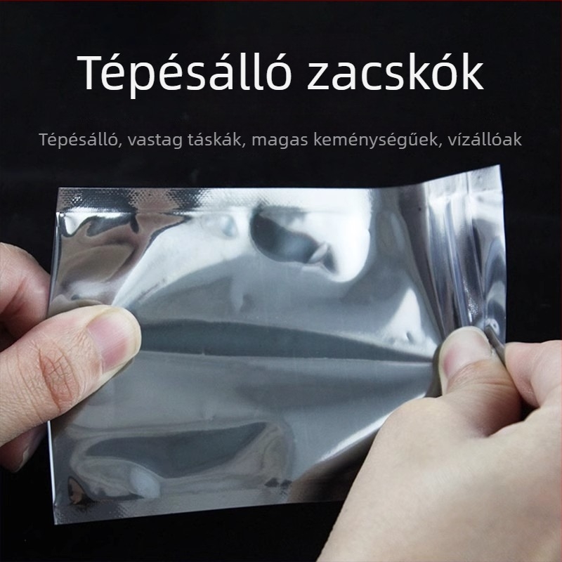 Elektronikai eszközökhöz anti-sztatikus műanyag zacskó – önzáró árnyékoló zacskó, származás: Kína, termékkód: Anti-static ziplock bag, tolerancia ±1–2 mm