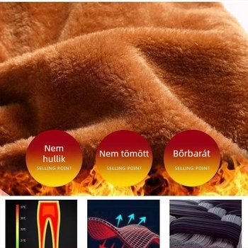 Férfi PU bőrpantaló, béléses fleece, vastag, szél- és vízálló, egyenes szabású, középmagas derék, téli 2024