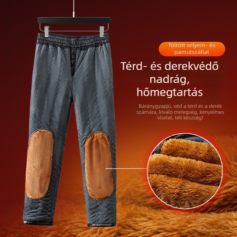 PU bőrpantaló, egyenes szárú, extra vastag, poliészter bélés, téli viselésre