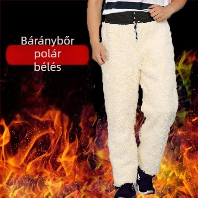 Téli bőrnadrág shearling béléssel időseknek
