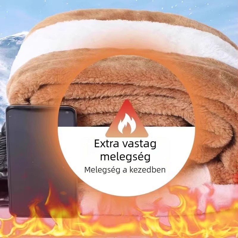 PU bőr motoros nadrág deréktáji és térdvédővel, fleece béléssel, szél- és vízálló, téli meleg