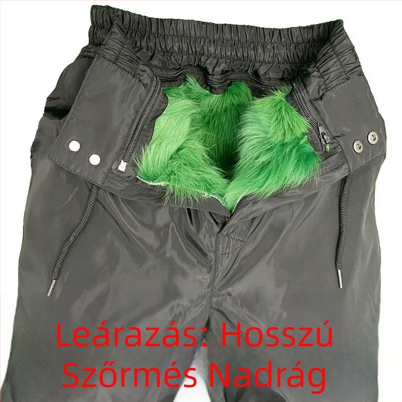 Valódi báránybőr nadrág, magas derekú, bevarrt szőrme béléssel, rendkívül vastag, hosszú