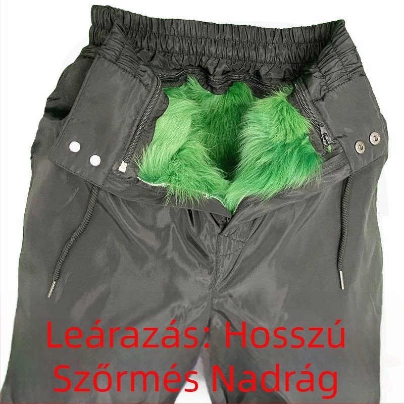 Valódi báránybőr nadrág, magas derekú, bevarrt szőrme béléssel, rendkívül vastag, hosszú