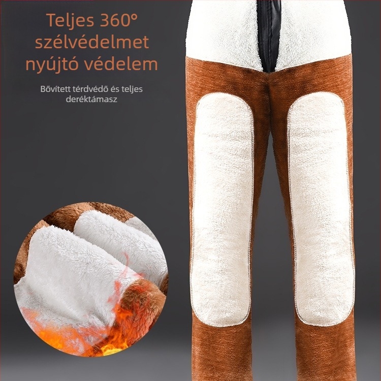 PU bőr nadrág fleece béléssel – vastag, széltől védett, vízálló