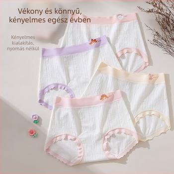 Lányoknak készült probiotikus pamut alsónemű, A osztályú antibakteriális boxer, 3–8 éveseknek, méretei S–L
