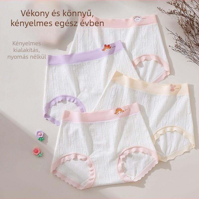 Lányoknak készült probiotikus pamut alsónemű, A osztályú antibakteriális boxer, 3–8 éveseknek, méretei S–L