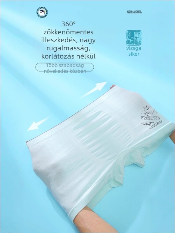 3 darabos fiú boxer alsó, izzadtságelnyelő és gyorsan száradó modal anyagból, selymes hatású, varrat nélküli