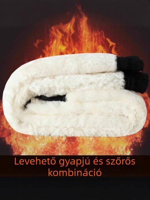 Valódi juhbőr nadrág, egyenes szabású, középmagas derekú, poliészter bélés, téli viselet