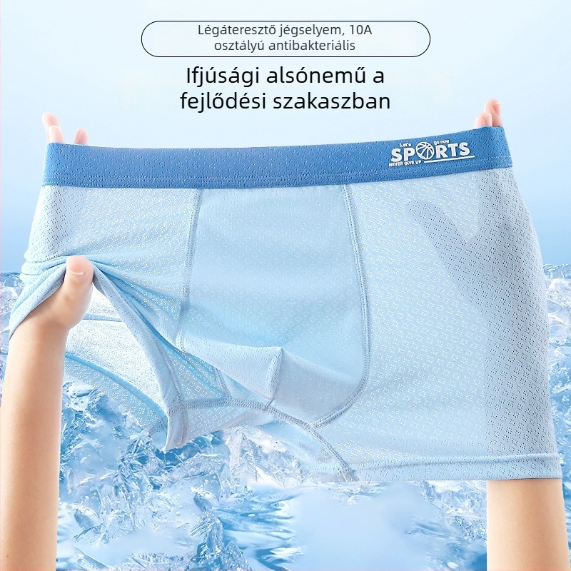 Milk Silk lélegző boxer alsó tinédzser fiúk számára, varrat nélküli, 91% poliészter, 9% spandex