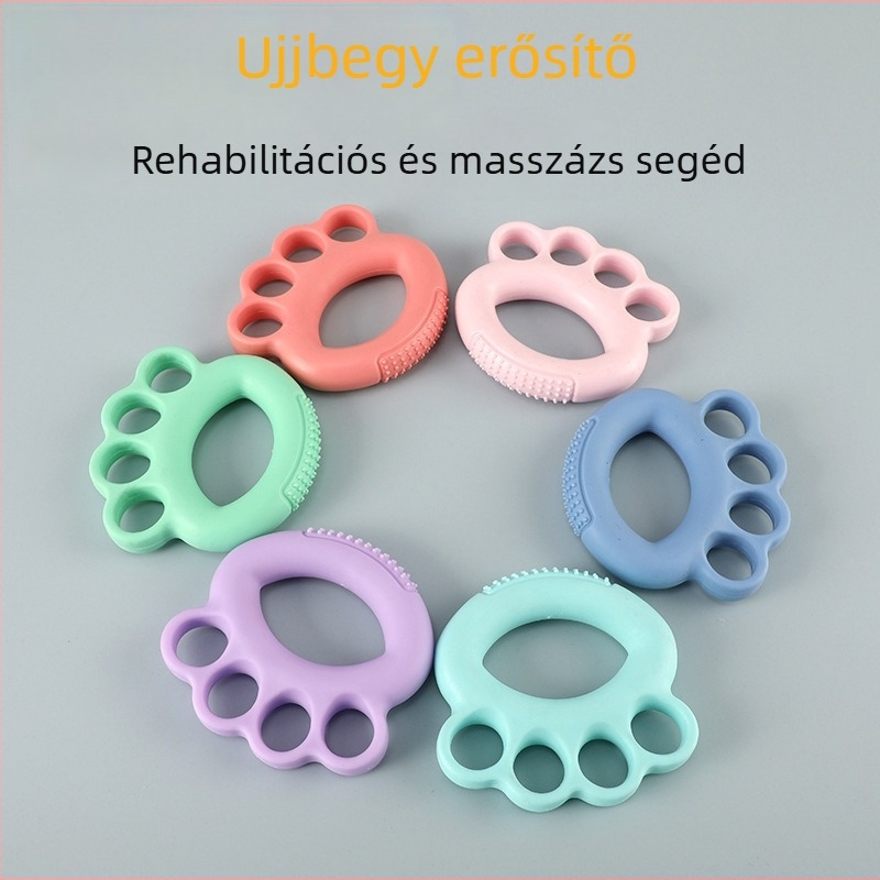 Görbítő fogó rugalmas ellenállással tenyér-edzéshez — TPR anyagú kézgyakorlat-berendezés