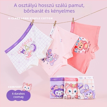 Lányoknak szóló pamut boxernadrág, márka Full marks, 91–95% pamut, 3–8 éveseknek