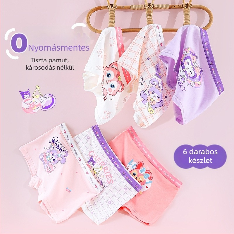 Lányoknak szóló pamut boxernadrág, márka Full marks, 91–95% pamut, 3–8 éveseknek