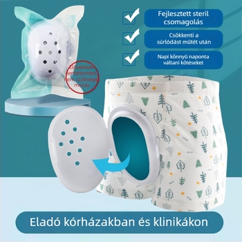 Fiúknak szóló posztoperatív gyógyulási alsónemű, pamut, Biztonsági osztály A, 3–8 éveseknek